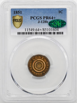 1851 Braided Hair Cent PCGS PR64+