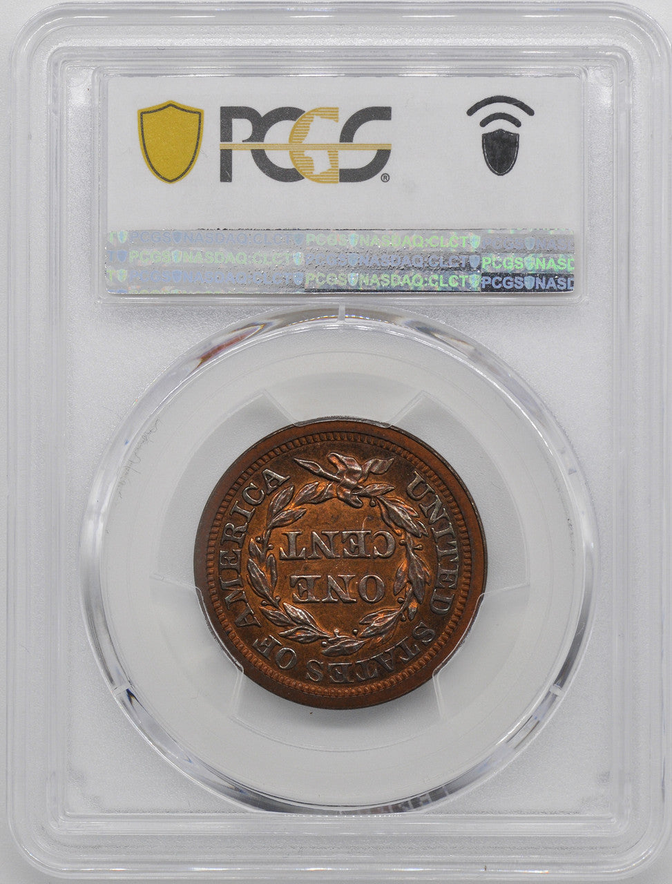 1856 Braided Hair Cent PCGS PR66RB