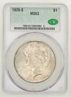 1928-S $1 Peace Dollar CAC MS63