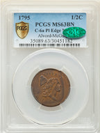 1795 Liberty Cap Half Cent PCGS MS63BN