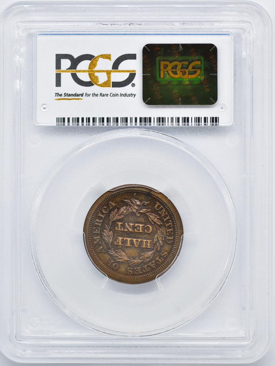 1841 Res1841 Braided Hair Half Cent PCGS PR65BN