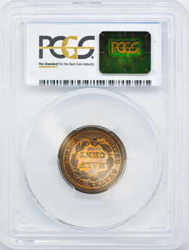 1843 Braided Hair Half Cent PCGS PR65RB