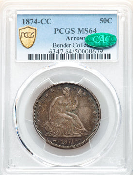 1874-CC Liberty Seated Half Dollar PCGS MS64