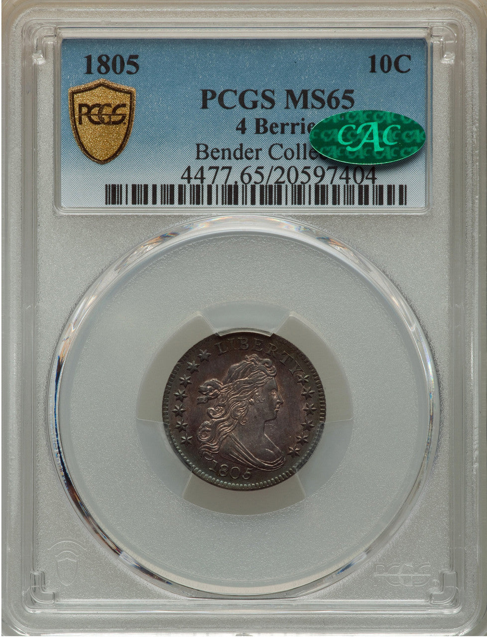 1805 Draped Bust Dime PCGS MS65