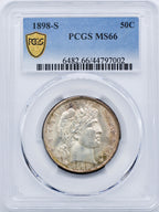 1898-S Barber Half Dollar PCGS MS66