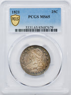 1821 Capped Bust Quarter PCGS MS65