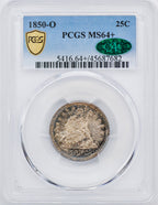 1850-O Liberty Seated Quarter PCGS MS64+