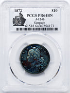 1872 $10 Liberty Gold Eagle PCGS PR64BN