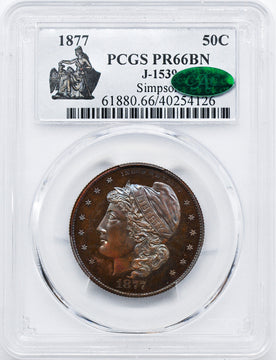 1877 Liberty Seated Half Dollar PCGS PR66BN