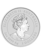 2023 2 oz Silver Lunar Year of The Rabbit BU Perth Mint Australia In Cap