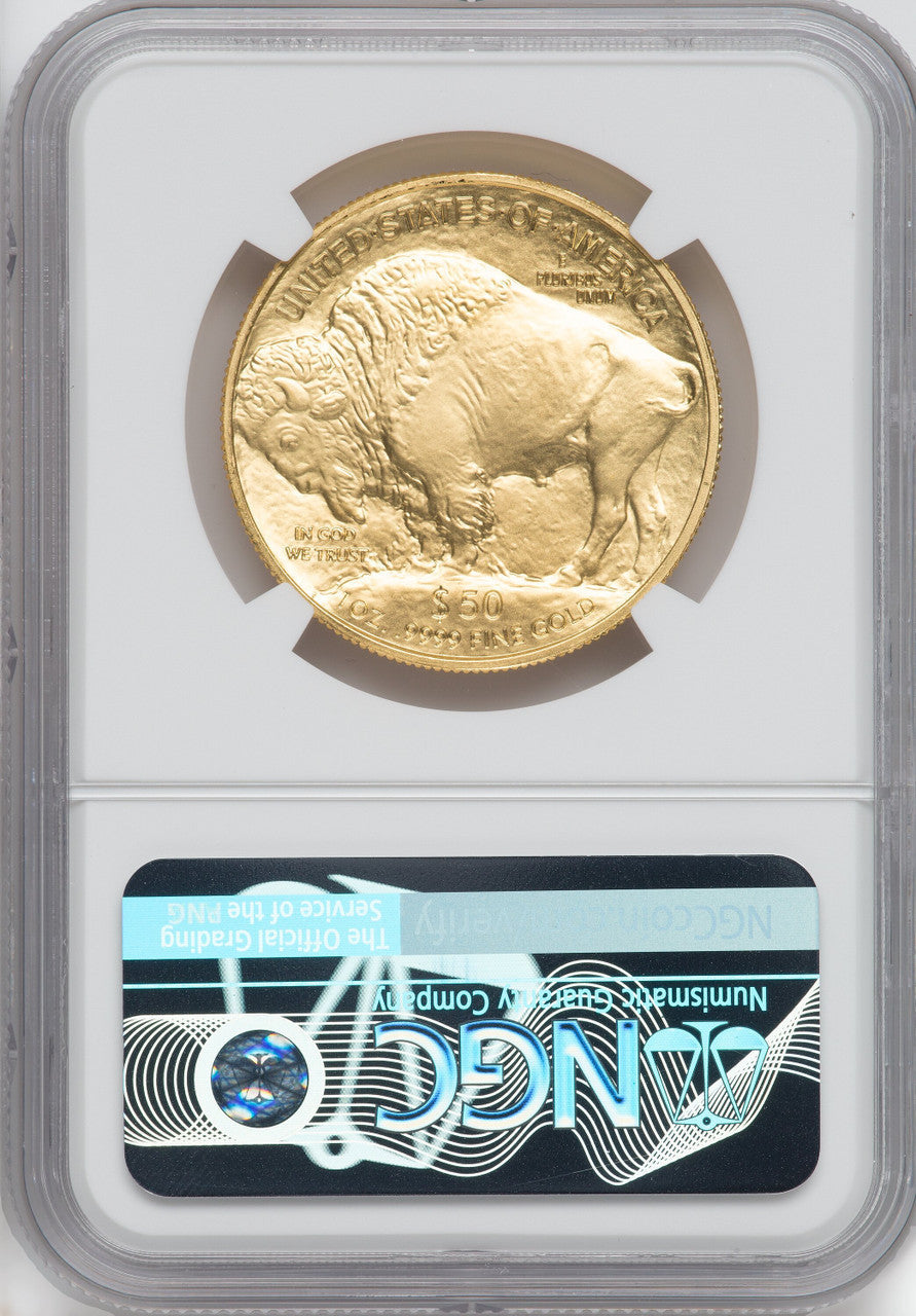 2023 $50 Gold Buffalo .9999 Bison Label NGC MS70