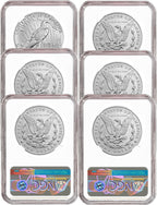 2021 Morgan Peace Dollar First Releases NGC MS70 6-pc Complete Set