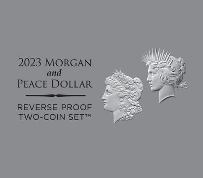 2023-S Morgan Peace Dollar 2-Coin Reverse Proof Set ER NGC PF70