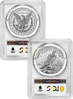 2023-S Morgan Peace Dollar 2-Coin Reverse Proof Set Coin Label FS PCGS PR70