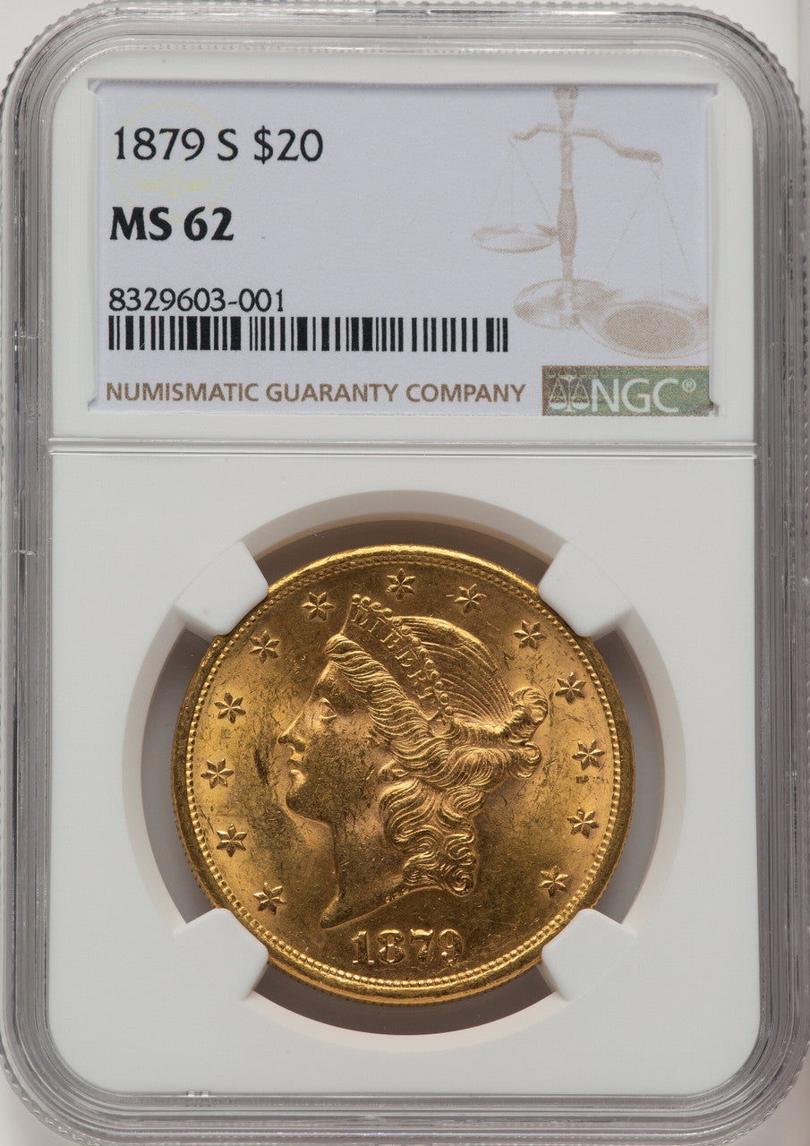 1879-S $20 Liberty Double Eagle NGC MS62