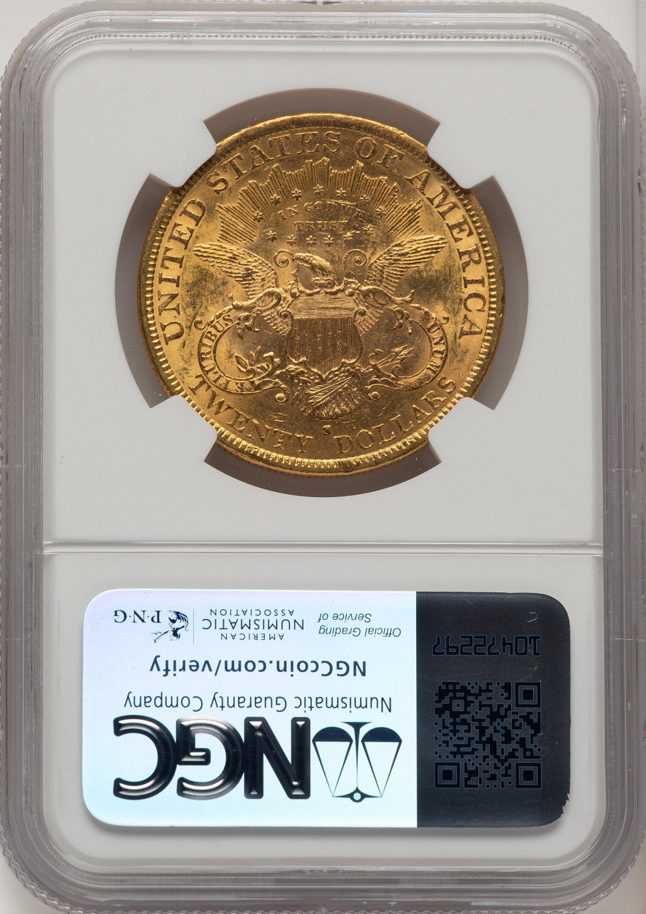 1879-S $20 Liberty Double Eagle NGC MS62
