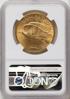 1910-D $20 Saint-Gaudens Double Eagle NGC MS62