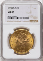 1898-S $20 Liberty Double Eagle NGC MS63