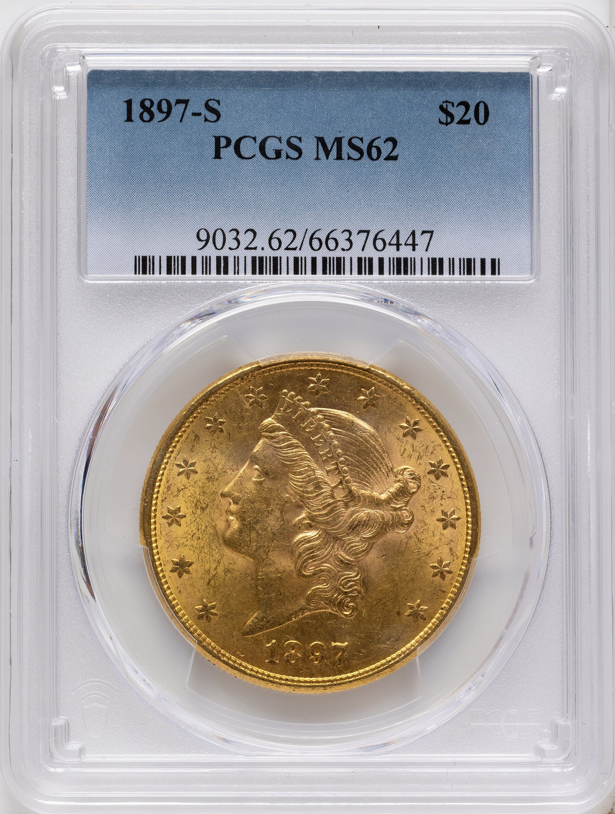 1897-S $20 Liberty Double Eagle PCGS MS62