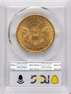 1853 $20 Liberty Double Eagle PCGS AU50