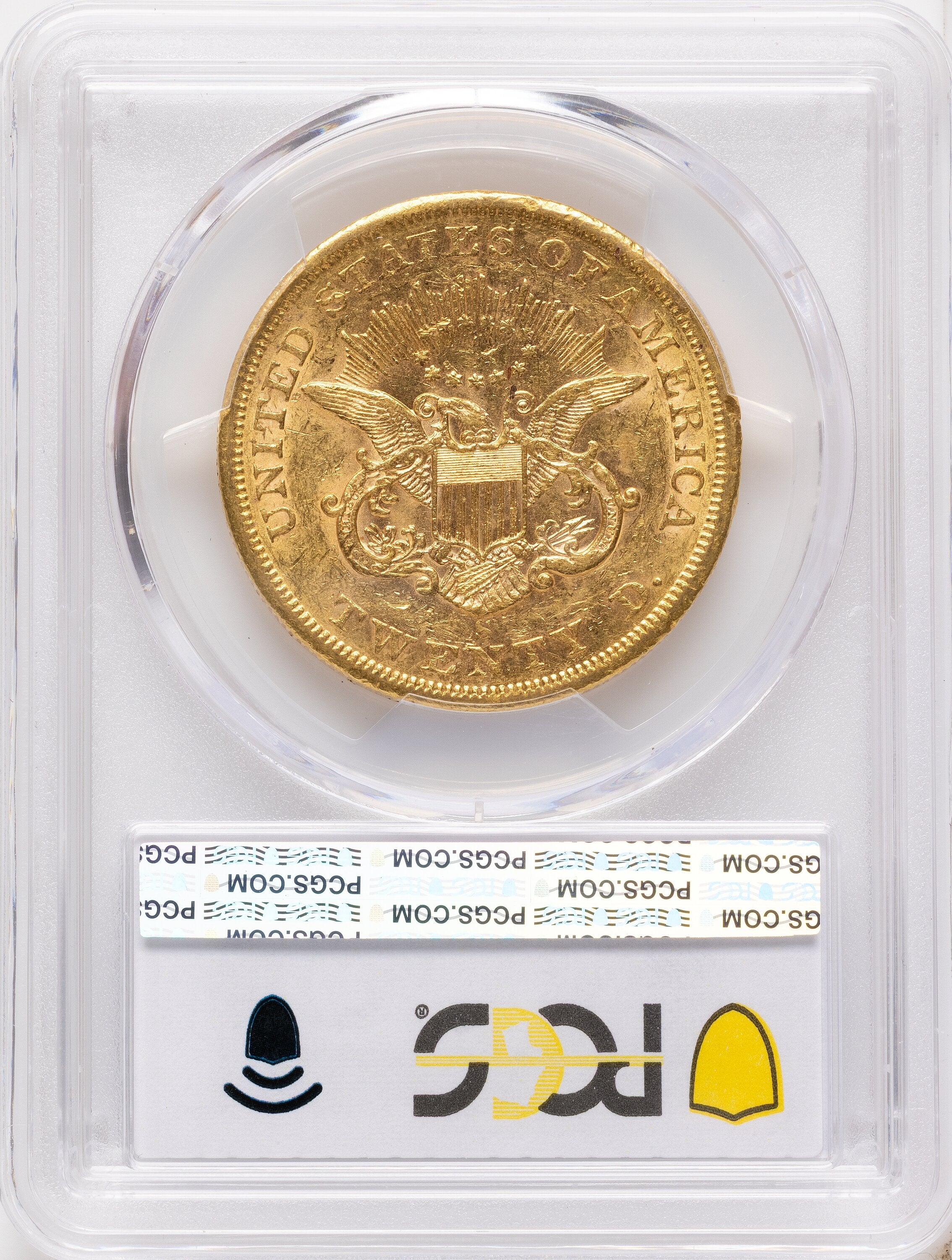 1857-S $20 Liberty Double Eagle PCGS AU53