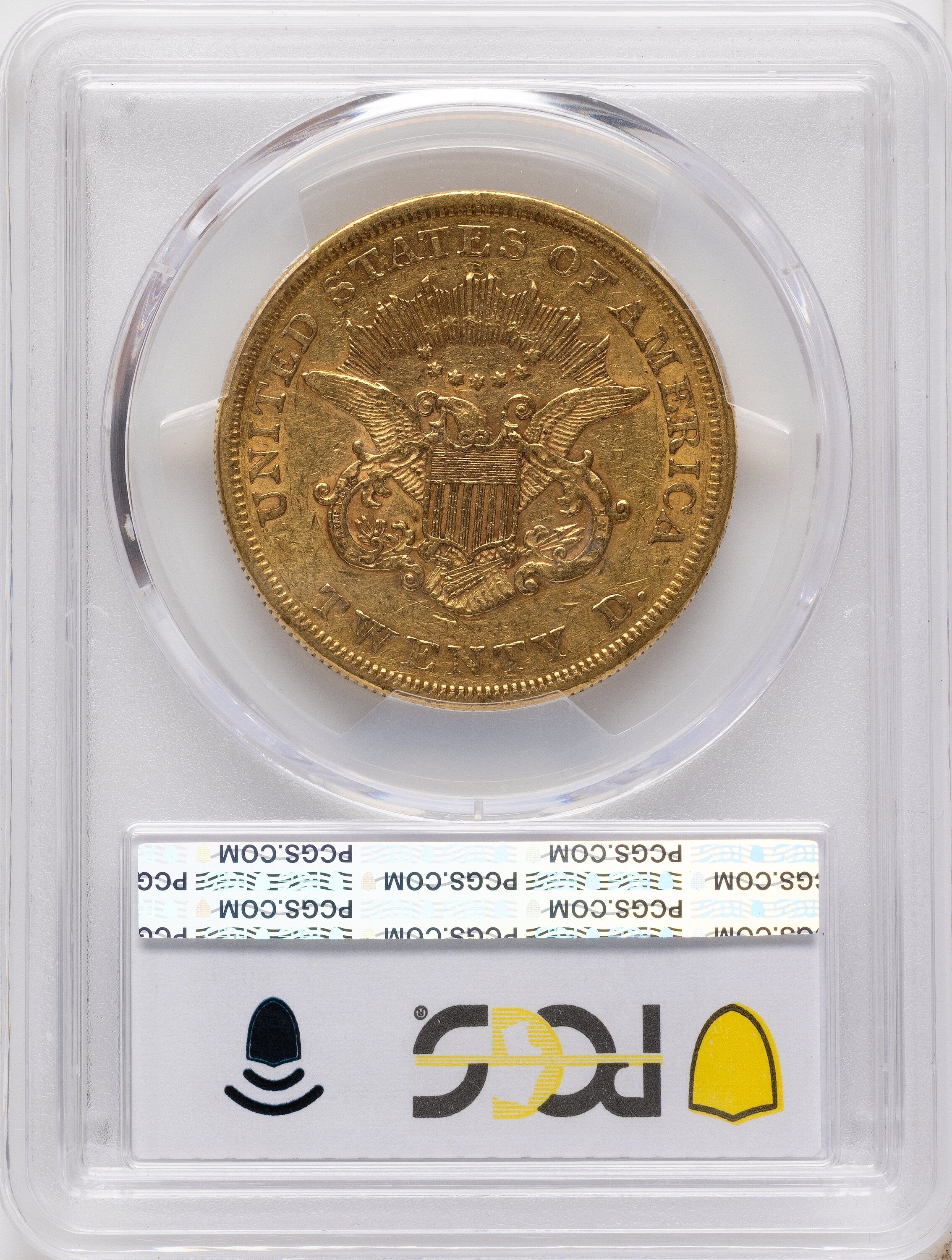 1858 $20 Liberty Double Eagle PCGS XF45