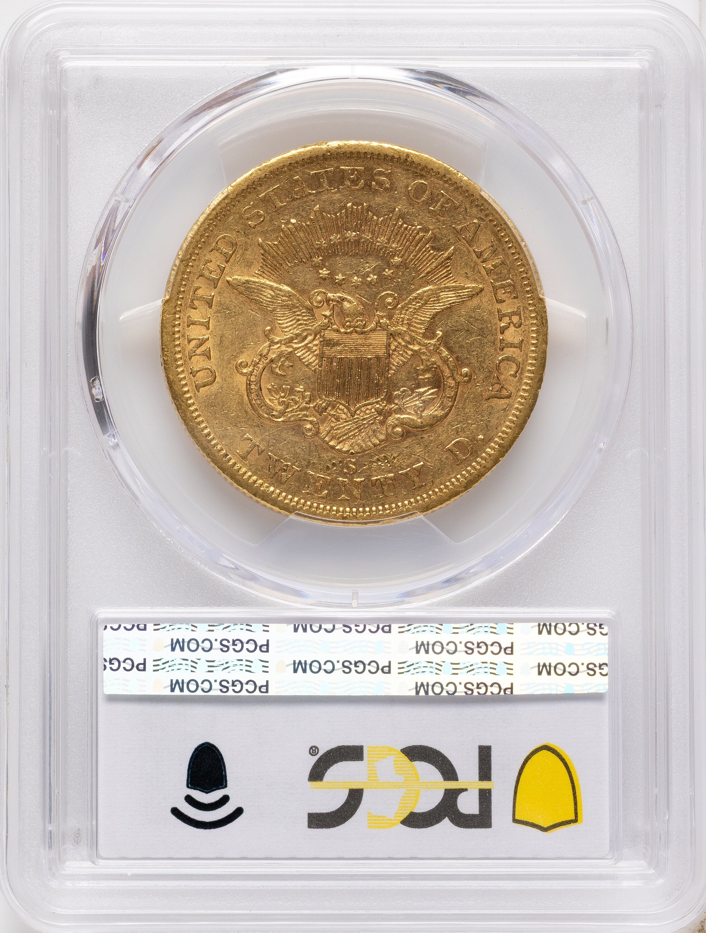1858-S $20 Liberty Double Eagle PCGS XF45