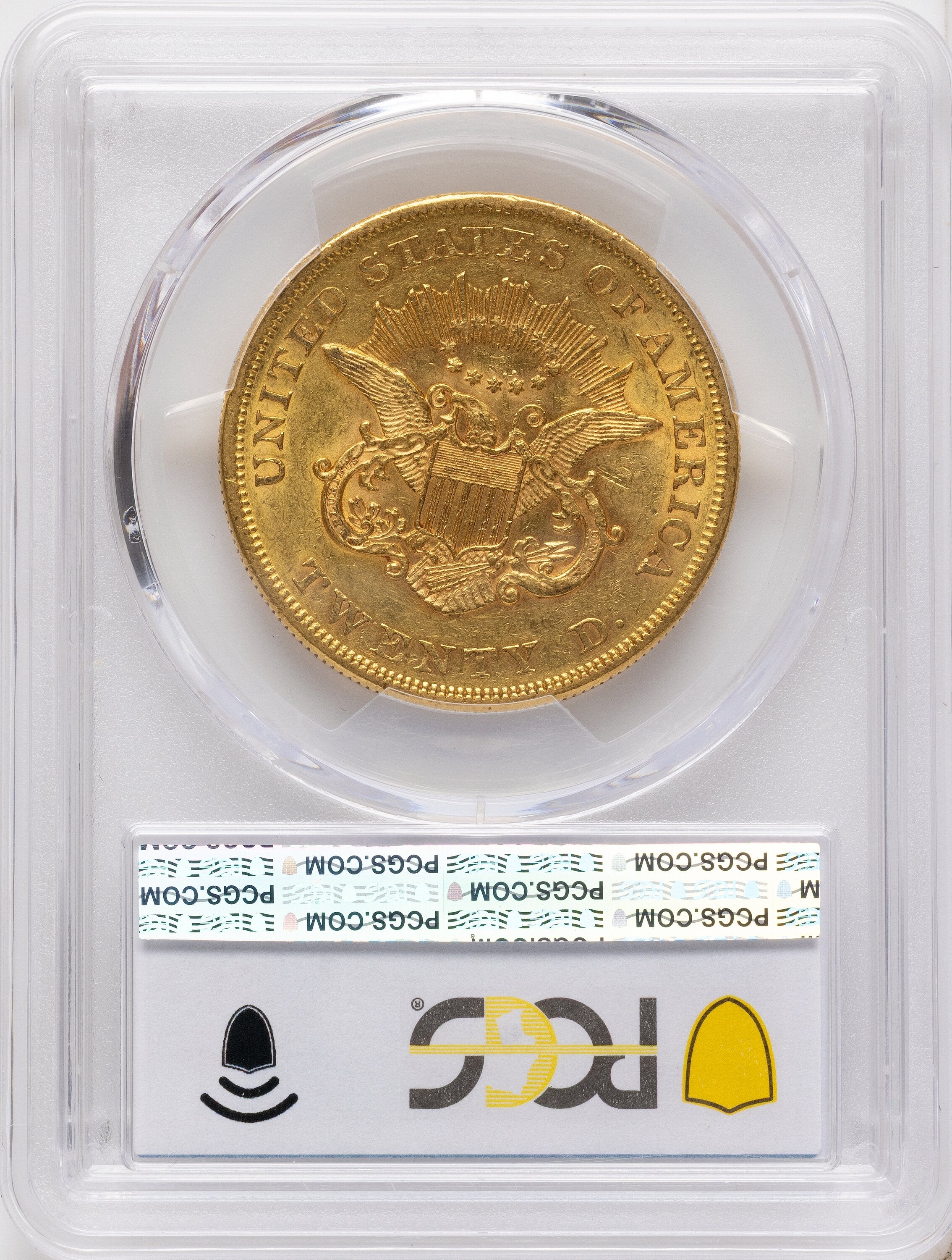 1859 $20 Liberty Double Eagle PCGS AU55