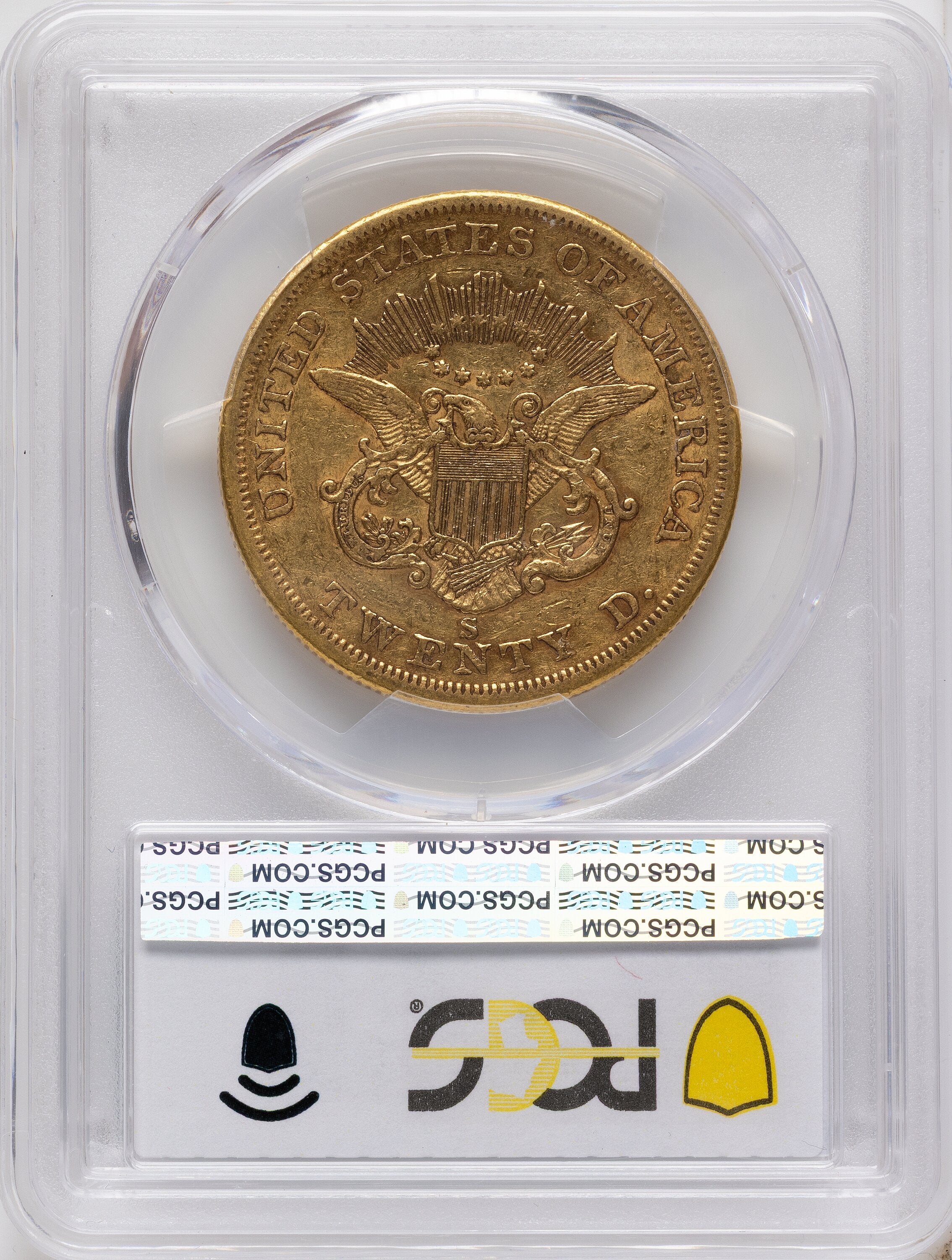 1859-S $20 Liberty Double Eagle PCGS XF40