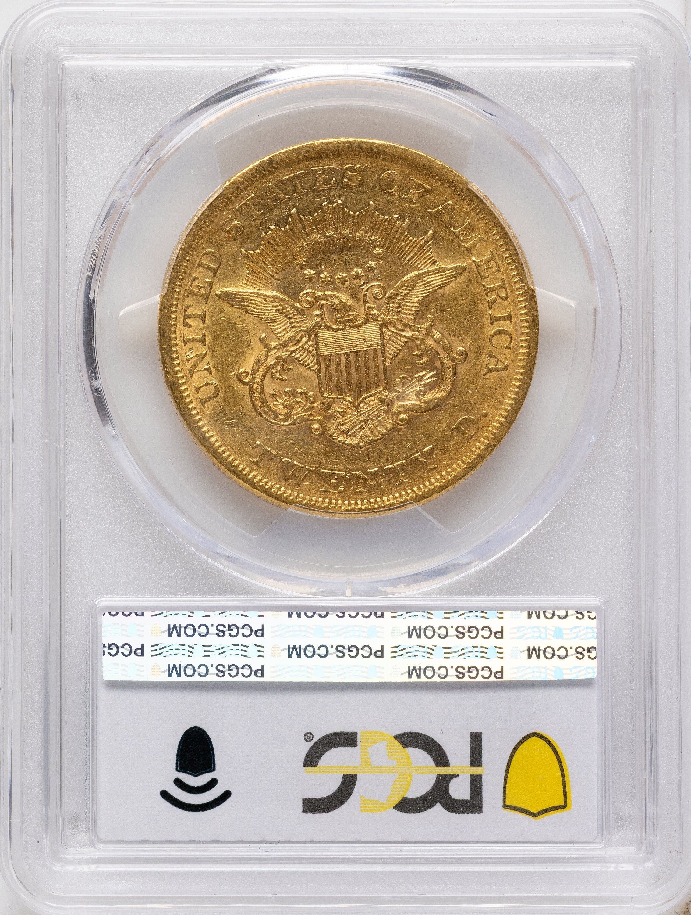 1861 $20 Liberty Double Eagle PCGS AU53