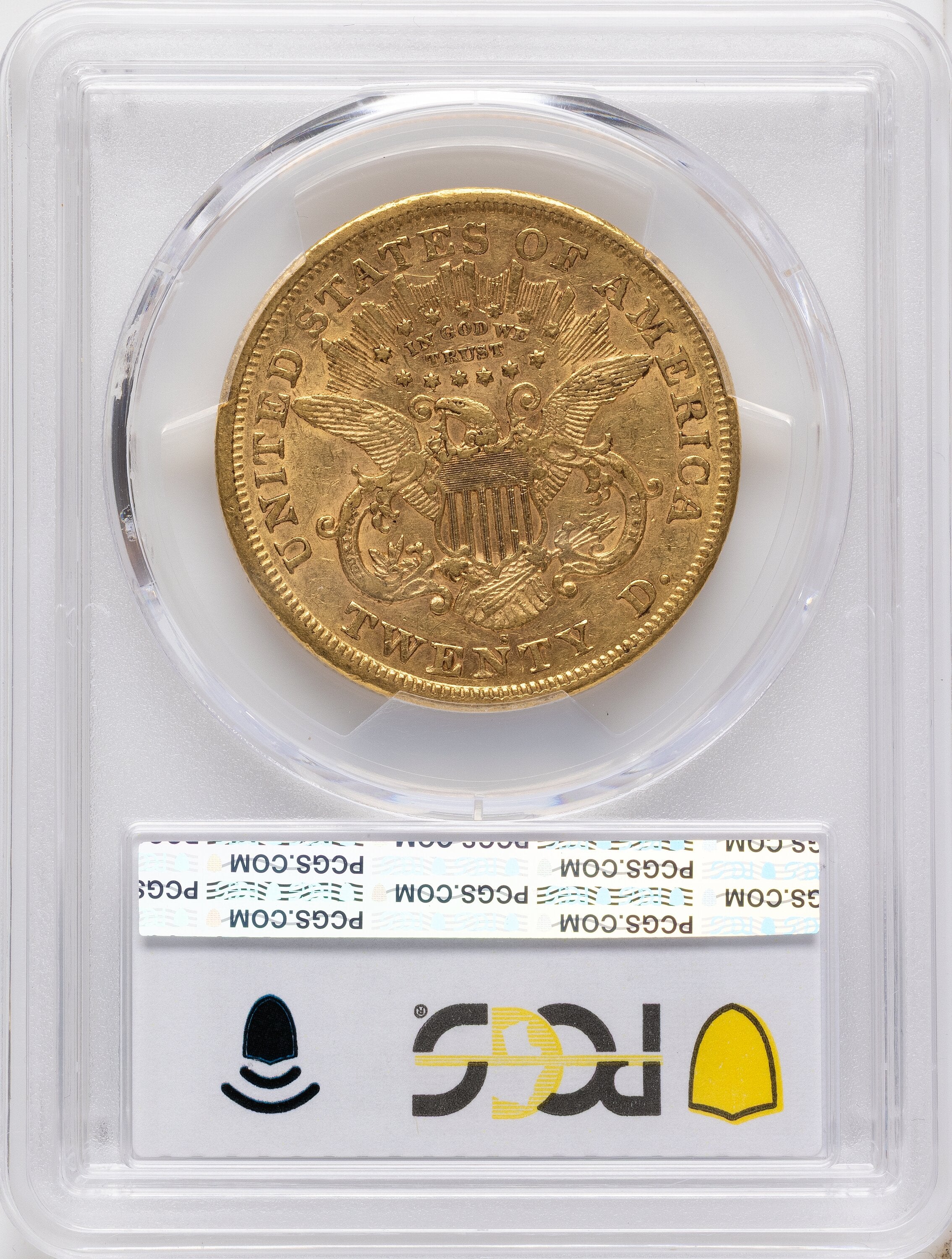 1869-S $20 Liberty Double Eagle PCGS AU50