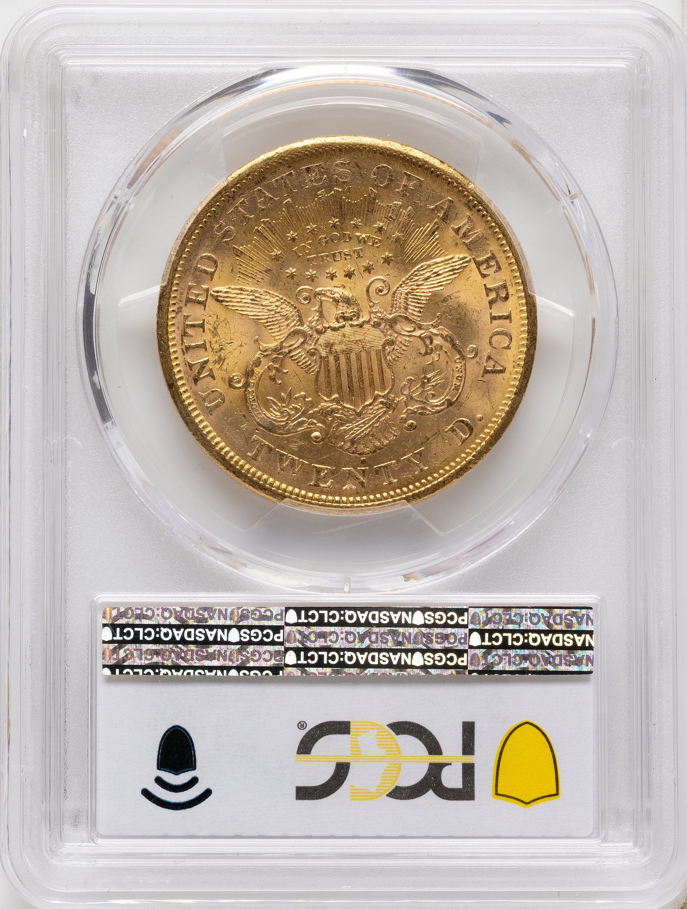 1871-S $20 Liberty Double Eagle PCGS MS62+