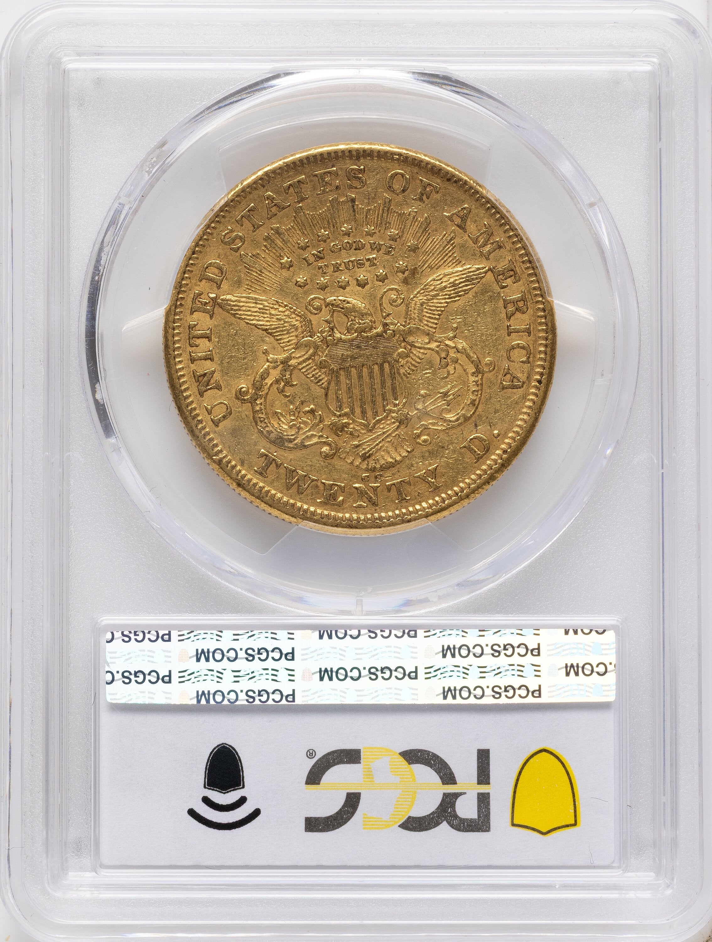 1872-CC $20 Liberty Double Eagle PCGS AU50