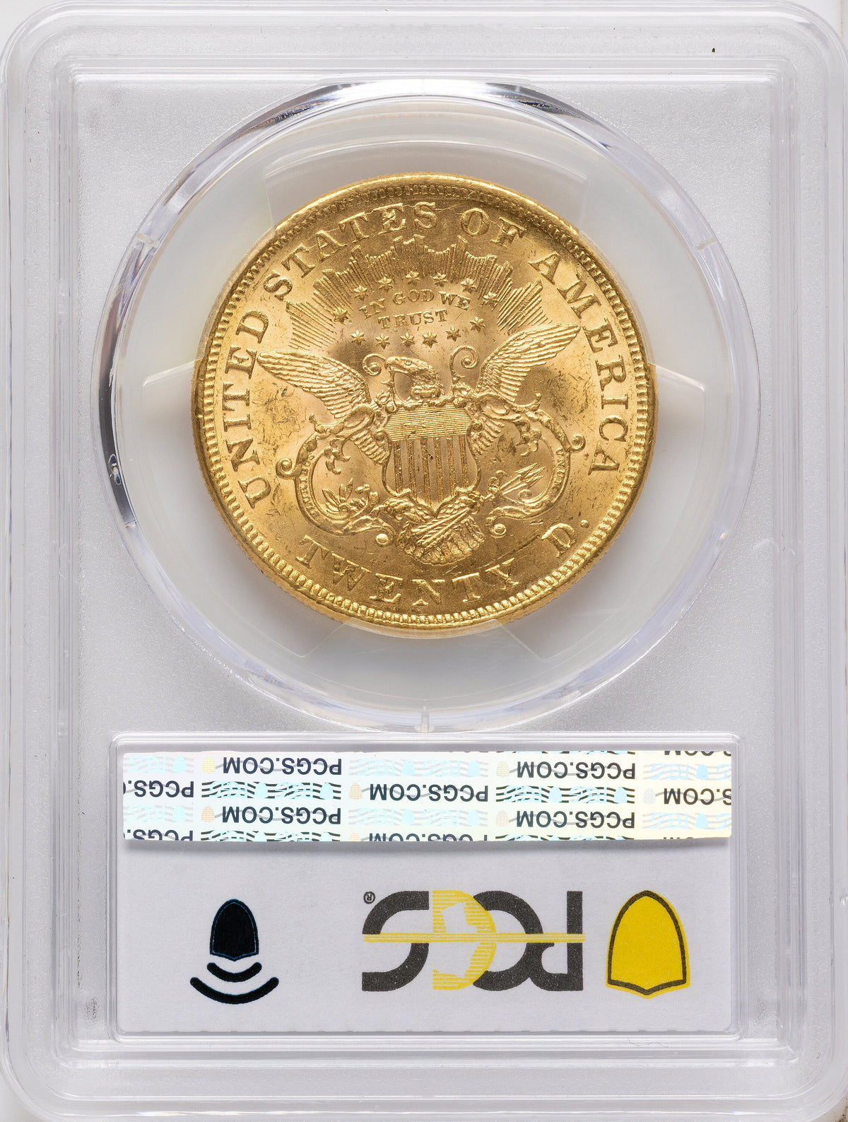 1873 $20 OPEN 3 Liberty Double Eagle PCGS MS61