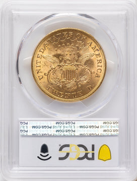 1875 $20 Liberty Double Eagle PCGS MS63