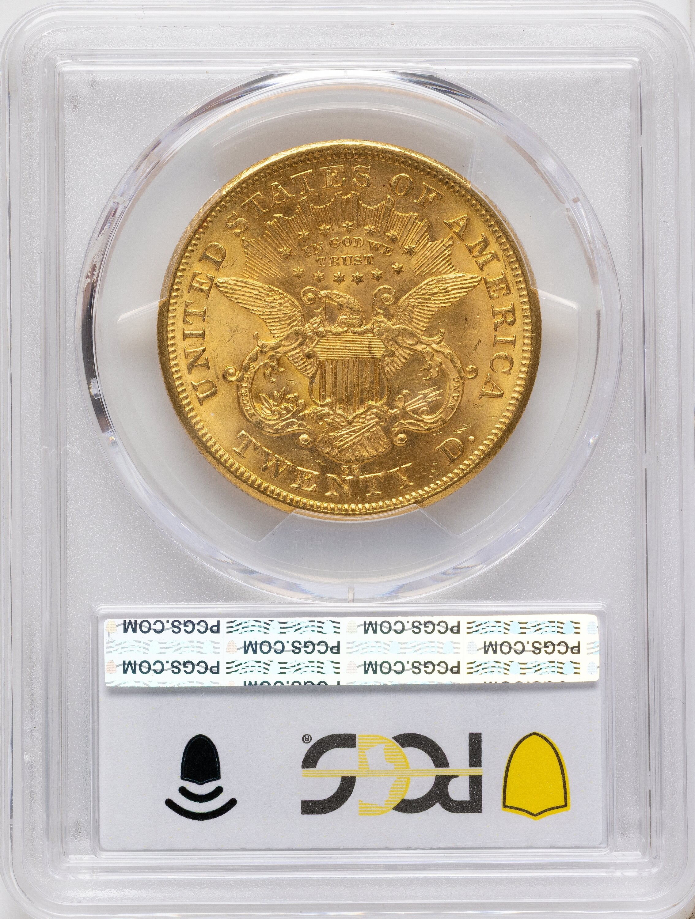 1875-CC $20 Liberty Double Eagle PCGS MS61