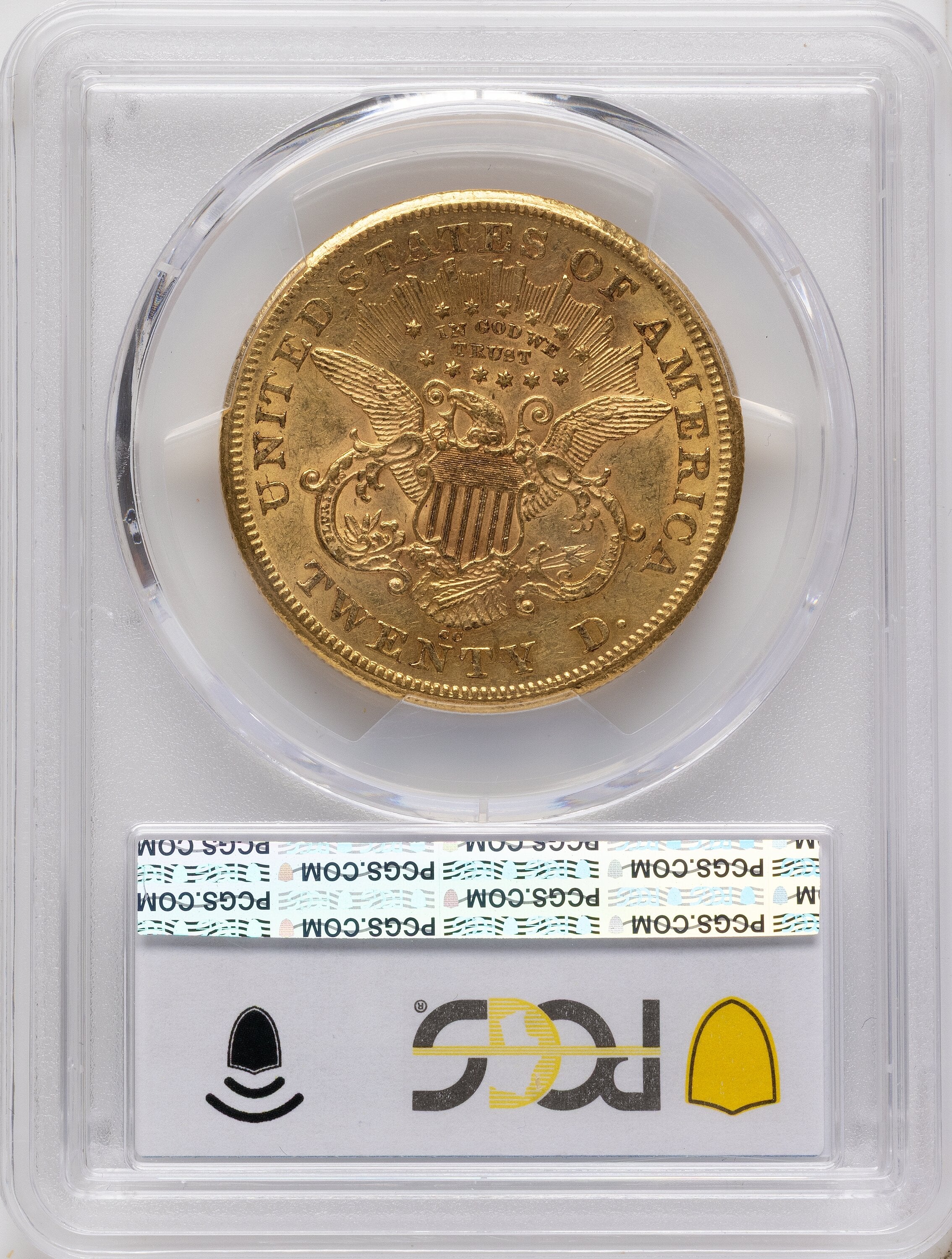 1876-CC $20 Liberty Double Eagle PCGS AU55