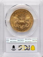 1890 $20 Liberty Double Eagle PCGS MS61