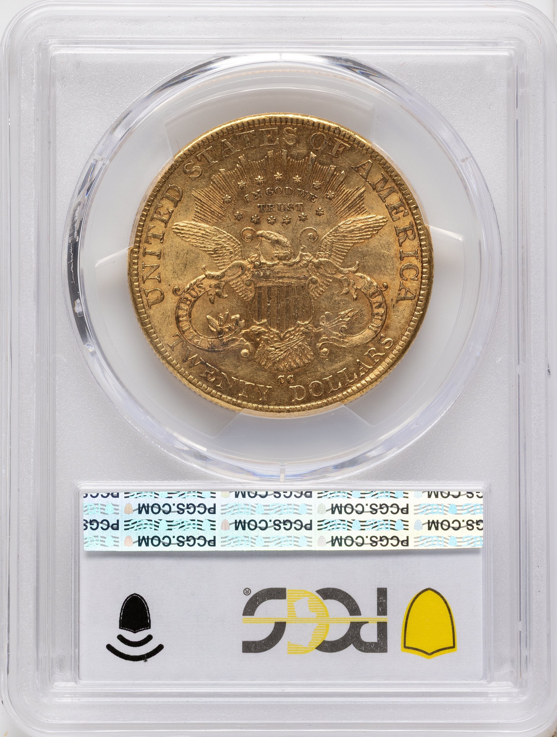 1892-CC $20 Liberty Double Eagle PCGS AU55