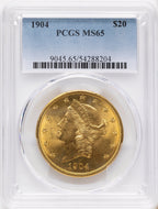 1904 $20 Liberty Liberty Double Eagle PCGS MS65