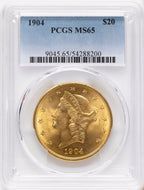 1904 $20 Liberty Liberty Double Eagle PCGS MS65