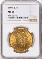 1904 $20 Liberty Liberty Double Eagle NGC MS65