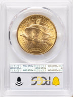 1920 $20 Saint-Gaudens Double Eagle PCGS MS62