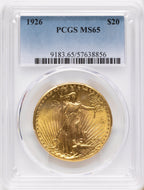 1926 $20 Saint-Gaudens Double Eagle PCGS MS65