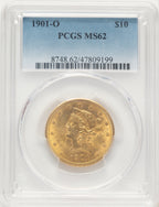 1901-O $10 Liberty Eagle PCGS MS62