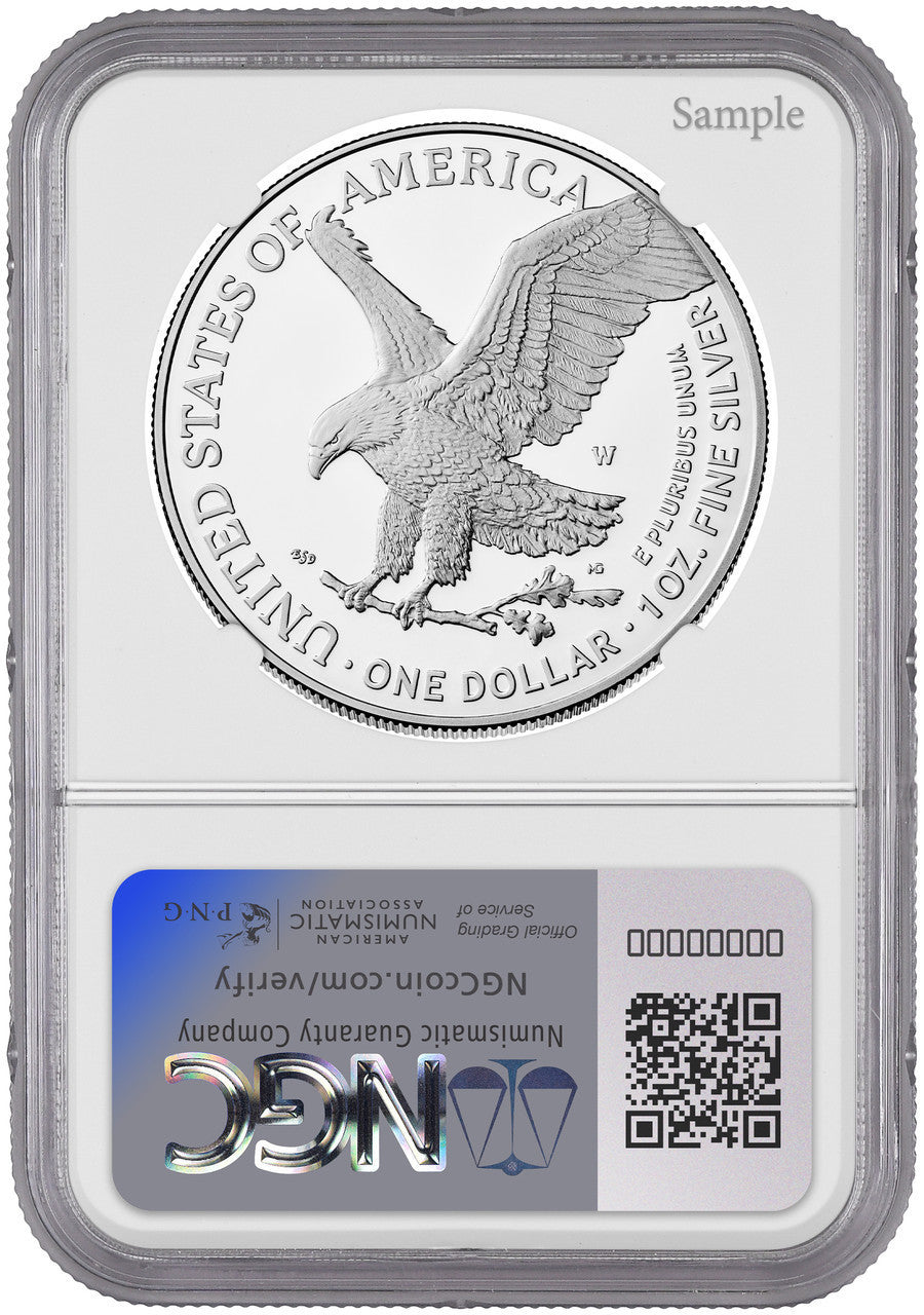 2025-W Silver Eagle Laser Engraved Privy AR NGC PF70 Harrigal