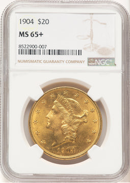 1904 $20 Liberty Liberty Double Eagle NGC MS65+ (177269313)