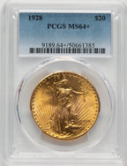 1928 $20 Saint-Gaudens Double Eagle PCGS MS64+ (177284081)