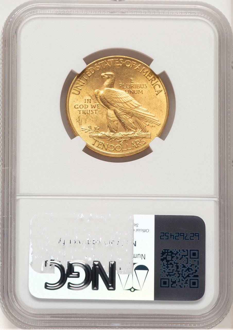1914 $10 Brown Label Indian Eagle NGC MS62