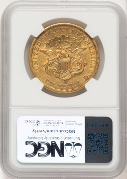 1862-S $20 Liberty Double Eagle NGC AU50 (177339041)